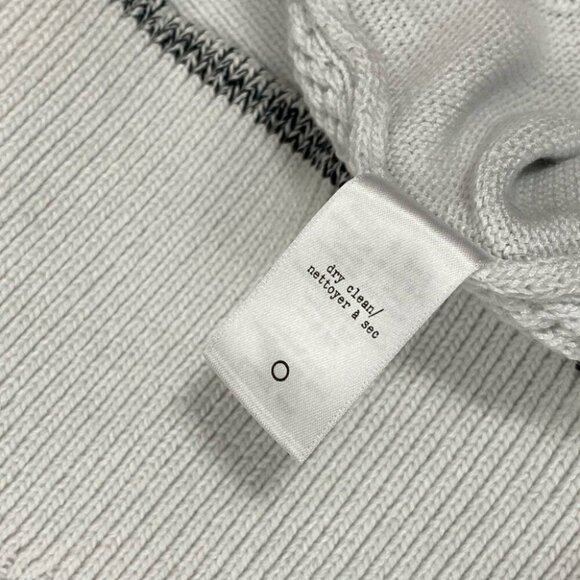 Rag & Bone Women's White Keyhole Crew Neck Stretch Designer Knit Sweater S/C34 - Picture 12 of 15